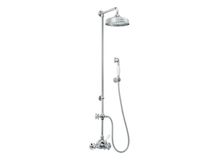 1920-1921 - Wall-mounted brass shower panel with overhead shower - Shower panel by RVB