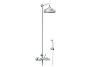 1920-1921 - Wall-mounted thermostatic shower panel with overhead shower - Shower panel by RVB