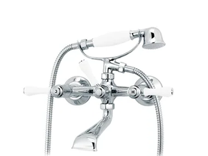 1935 LIMOGES - 2 hole wall-mounted bathtub mixer with hand shower - Tap by RVB
