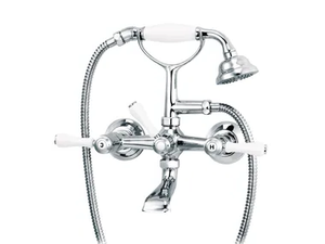 1935 LIMOGES - 2 hole wall-mounted bathtub mixer with hand shower - Tap by RVB