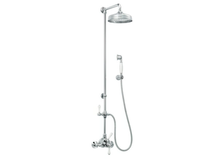 1935 LIMOGES - Wall-mounted thermostatic brass shower panel with overhead shower - Shower panel by RVB