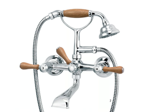 1935 WOOD - 2 hole bathtub mixer with hand shower - Tap by RVB