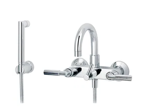 CLIFF - 2 hole wall-mounted bathtub set with hand shower - Tap by RVB