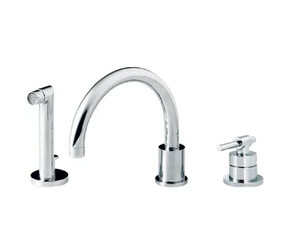 DYNAMIC - 3 hole single handle bathtub set with hand shower - Tap by RVB