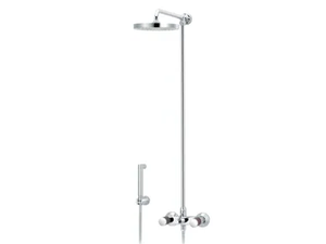 FLAMANT DOCKS - Wall-mounted shower panel with hand shower with overhead shower - Shower panel by RVB