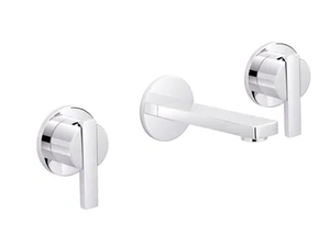 LINE - 3 hole wall-mounted washbasin tap - Tap by RVB