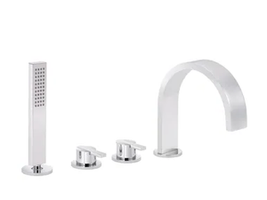 LINE - 4 hole bathtub set with hand shower - Tap by RVB