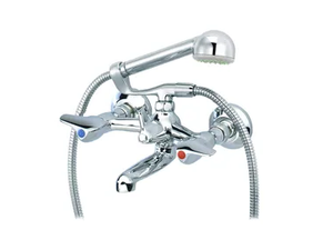 PILE & FACE - 2 hole wall-mounted bathtub mixer with hand shower - Tap by RVB