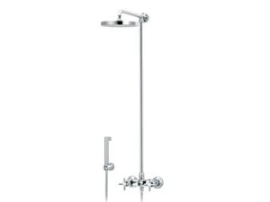 SULLY - Wall-mounted shower panel with hand shower with overhead shower - Shower panel by RVB