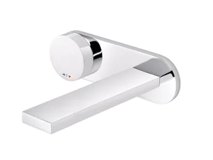 TUNE - 2 hole wall-mounted washbasin mixer with plate - Tap by RVB