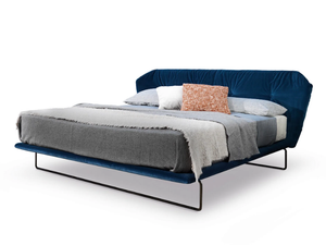 NEW YORK AIR - Fabric double bed with upholstered headboard - Bed frame by Saba Italia