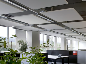 Ecophon Solo™ Square - Glass wool acoustic ceiling clouds _ saint-gobain - Screens by Saint Gobain