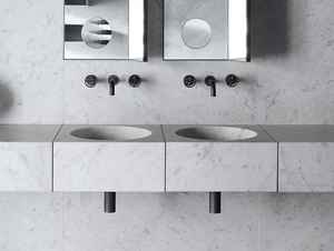 ALFEO - Wall-mounted stone washbasin - Washbasin by Salvatori