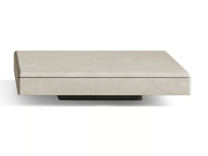OMPHALOS - Low square stone coffee table - Coffee table by Salvatori