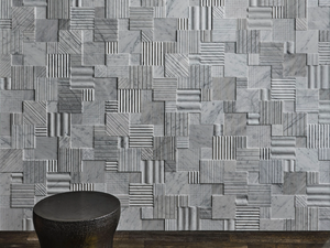 PATCHWORK - Carrara marble 3D wall cladding - Paneling by Salvatori