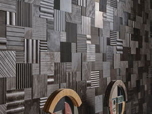 PATCHWORK - Pietra d'Avola 3D wall cladding - Paneling by Salvatori