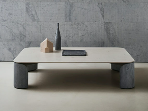 TAULA - Rectangular marble coffee table - Coffee table by Salvatori