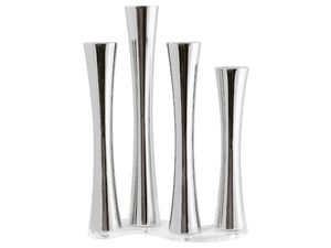 BAMBOO - Stainless steel candlestick - Styling by Sambonet