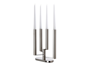 DOMUS - Stainless steel candle holder - Styling by Sambonet