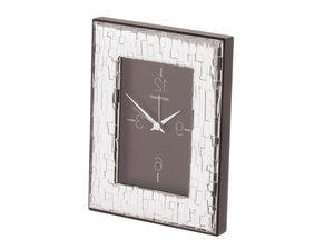 SKIN - Table-top silver clock - Styling by Sambonet