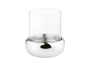 SPHERA - Glass and Stainless Steel candle holder - Styling by Sambonet