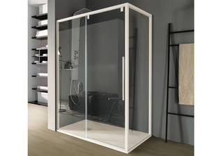 ACRUX - Rectangular shower cabin with sliding door - Door by Samo