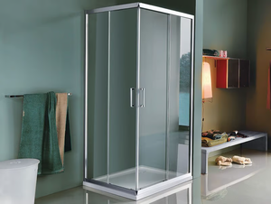 CEE ART - Corner rectangular shower cabin with sliding door - Door by Samo