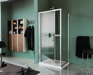 CEE ART - Rectangular tempered glass shower cabin with hinged door - Door by Samo
