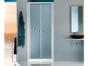 EUROPA - Niche shower cabin with pivot door - Door by Samo