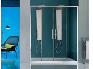 EUROPA - Shower cabin with sliding door - Door by Samo