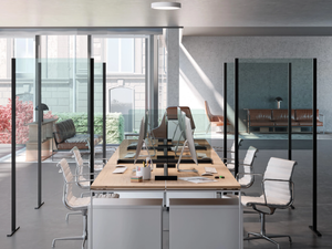HALT COVID - Glass office screen / protective barrier - Screens by Samo