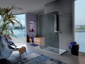 OPEN SCREEN - Shower with peninsula - Screens by Samo