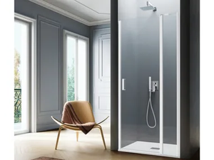POLARIS - Niche tempered glass shower cabin with hinged door - Door by Samo