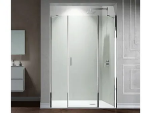 POLARIS - Niche tempered glass shower cabin with hinged door - Door by Samo