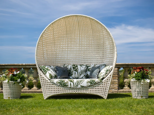 ALTAIR RESIN - Garden sofa in resin and fabric - Sofa by Samuele Mazza Outdoor