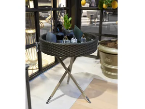CANOPO - Round resin garden side table - Side table by Samuele Mazza Outdoor