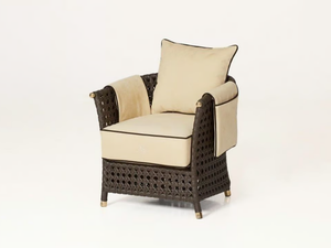 WEZEN - Resin garden armchair with removable cover - Armchair by Samuele Mazza Outdoor