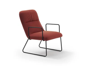 ELLE - Sled base fabric armchair with armrests - Armchair by Sancal