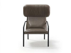 ELLE - Wing leather armchair with armrests - Armchair by Sancal
