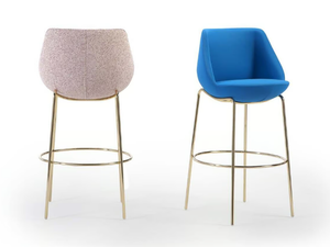 MAGNUM - High upholstered stool with footrest - Stool by Sancal