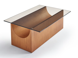 VESTIGE - Rectangular wood and glass coffee table - Coffee table by Sancal