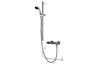 270-I - L-shaped steel grab bar with spray - Sanitary accessories by Saniline