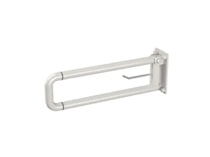 640/840-NY - U-shaped folding extruded aluminium grab bar with paper holder - Sanitary accessories by Saniline