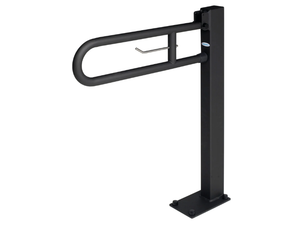 660-SF - U-shaped folding steel grab bar with paper holder - Sanitary accessories by Saniline