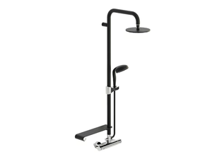 ELEGANCE - Wall-mounted thermostatic shower panel with hand shower - Shower panel by Saniline