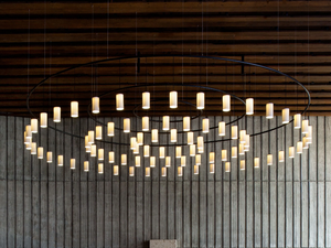 CIRIO CIRCULAR - LED aluminium chandelier - Ceiling lamp by Santa & Cole