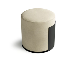 BELLINI - Upholstered round fabric pouf - Pouf by Santalucia Mobili