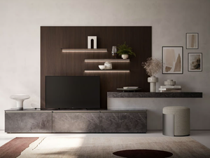 BOISERIE - Sectional wooden storage wall - Cabinet by Santalucia Mobili