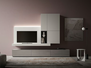 CENTO SHELF - Sectional wooden storage wall - Cabinet by Santalucia Mobili
