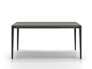 FEBE - Rectangular steel and wood dining table - Table by Santalucia Mobili
